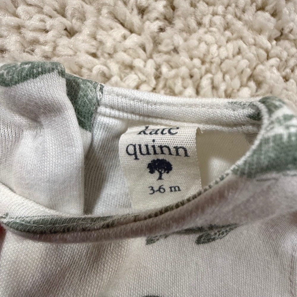 Kate Quinn Sea Turtle Organic Cotton Ruffle Dress 3-6 Months Coastal Turtles - Picture 3 of 4